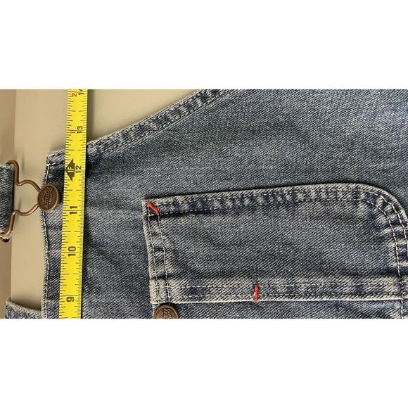 Dickies Bib Overalls Blue Denim Carpenter Workwear Baggy USA Conductor Men 40x32 - Picture 8 of 12